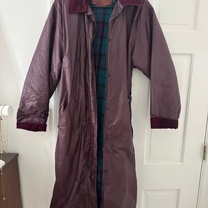 Vintage Woolrich Burgundy Trench Coat